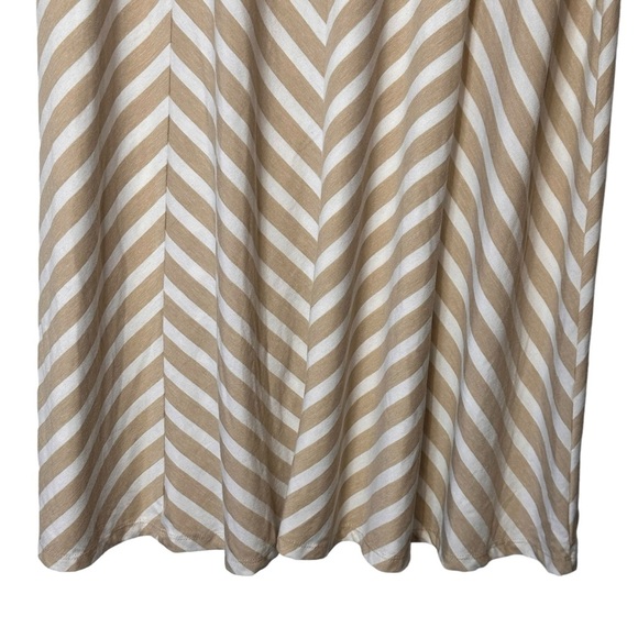Maurices Tan/White Diagonal Striped Maxi Skirt Size XL #H1213 NWT Soft! - Picture 6 of 10